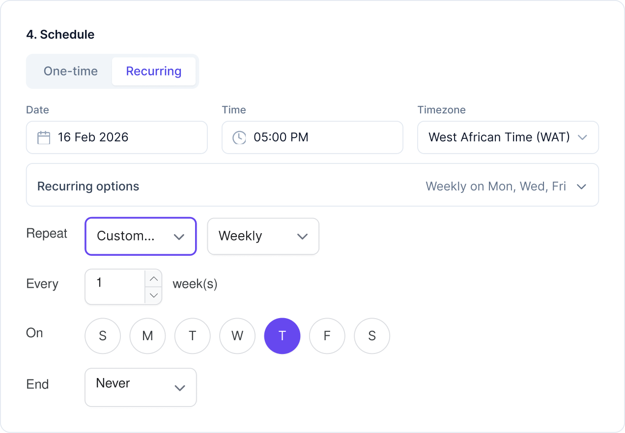 Efferent product preview